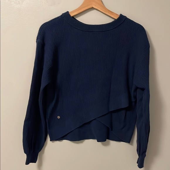 Lululemon Reversible Navy Ribbed Sweater - Picture 2 of 3
